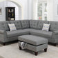 F6475 Grey Sectional w/Ottoman
