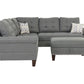 F6475 Grey Sectional w/Ottoman