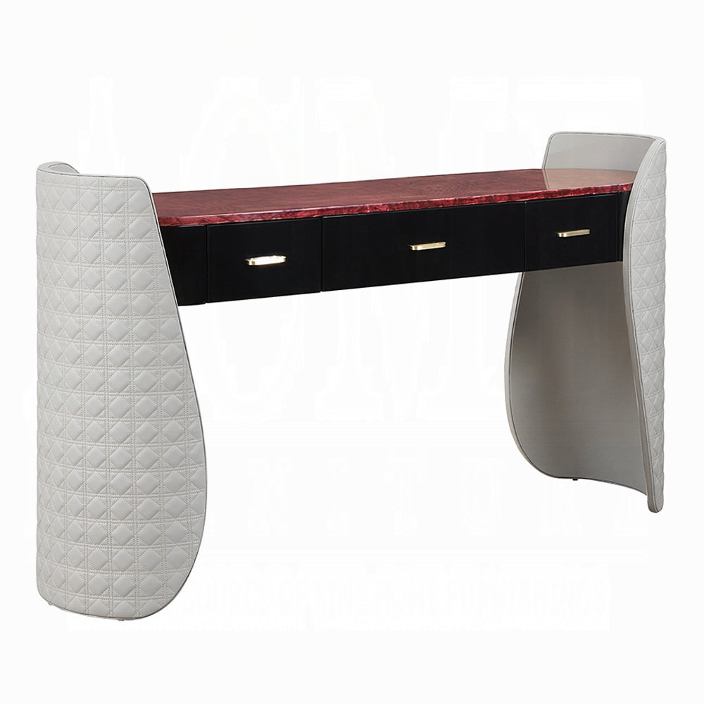 Jamonica Leather & Wood Grain Vanity Desk AC20020