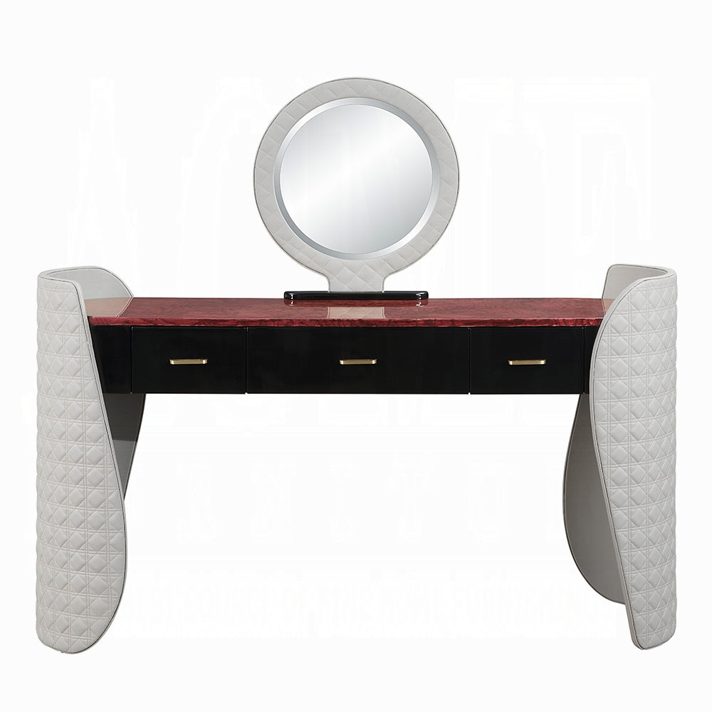 Jamonica Leather & Wood Grain Vanity Desk AC20020