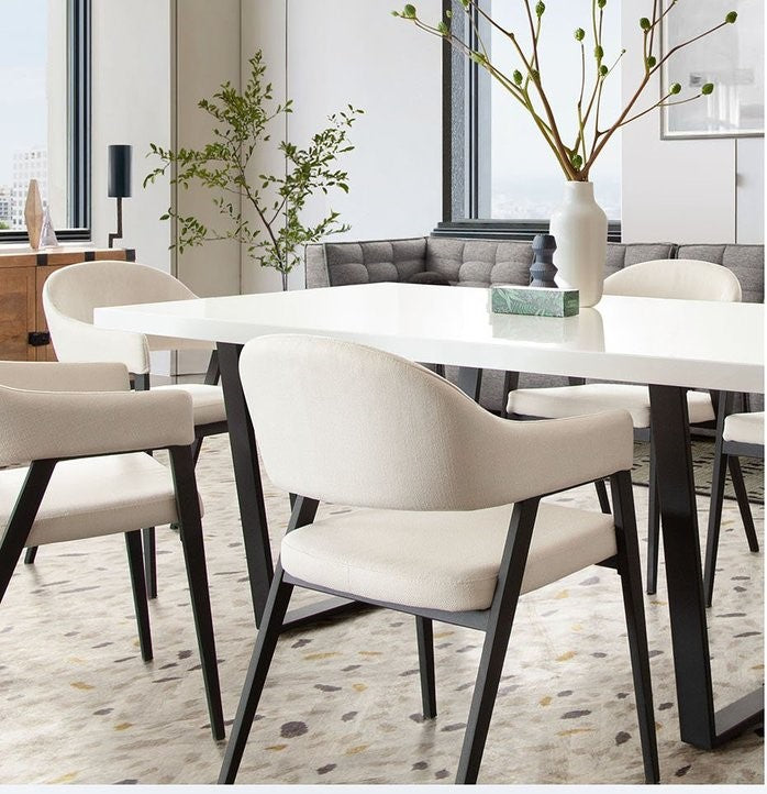 Adele Cream Fabric Dining Chair - Set of 2