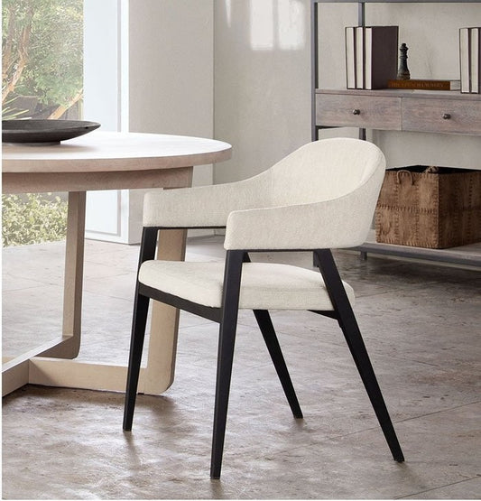 Adele Cream Fabric Dining Chair - Set of 2