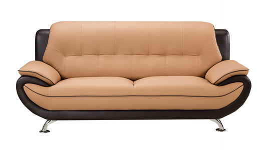 American Eagle AE208-YO.BR Faux Leather 3 Pc Sofa