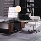 Alaska Modern Desk by VIG - Glass Table & Side