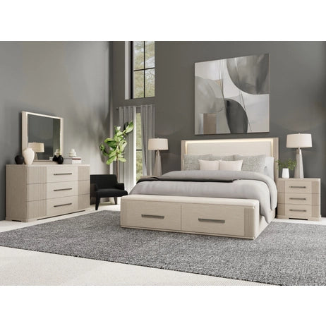 Alexis Latte Finish 4 Pc King Bedroom Set