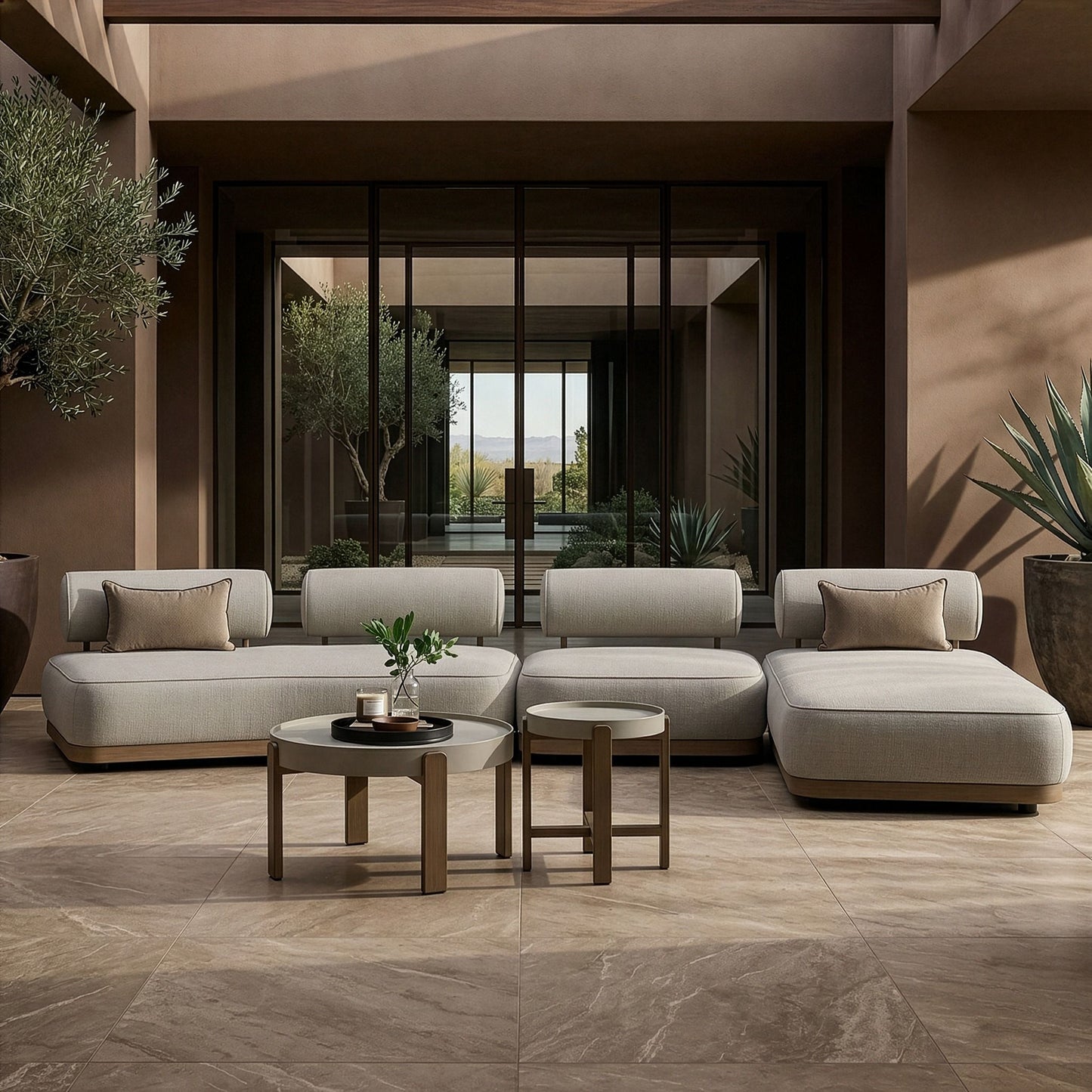 Alicante Grey 5 Pc Outdoor Sectional 86352