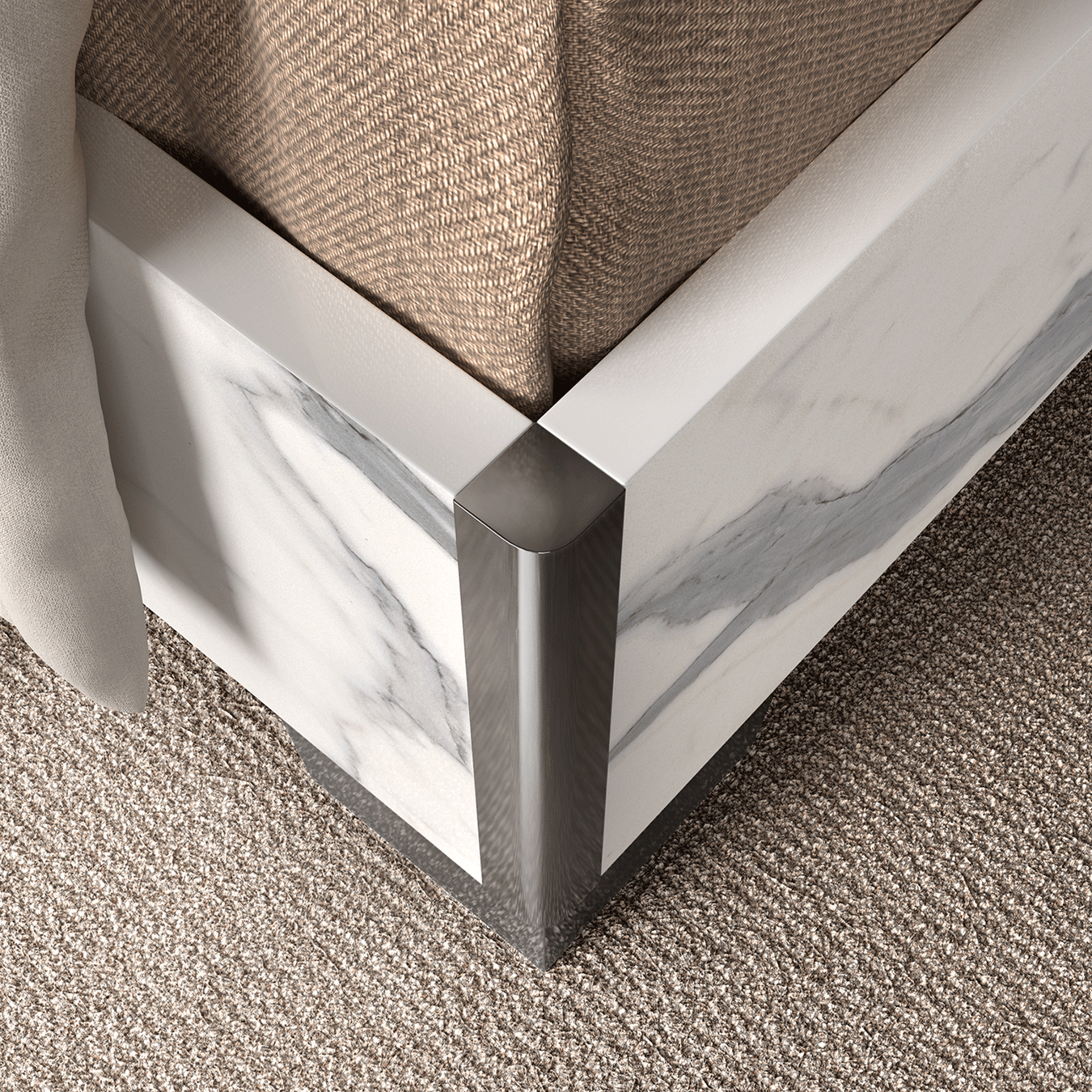 Anna High Gloss Marble Bedroom Collection by ESF