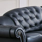 Apolo Top Grain Black Leather Sectional