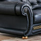 Apolo Top Grain Black Leather Sectional