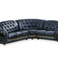 Apolo Top Grain Black Leather Sectional