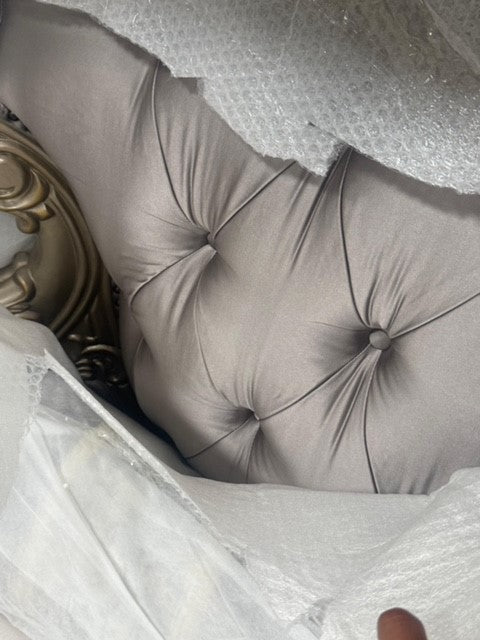 Ariel Champagne Finish Sofa & Loveseat