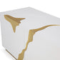 Aspen Modern White & Gold TV Stand