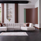 Atlanta 4 Pc Sectional Cream Chenille by Bellona