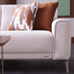 Atlanta 4 Pc Sectional Cream Chenille by Bellona