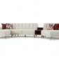 Atlanta 4 Pc Sectional Cream Chenille by Bellona
