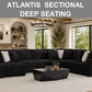 Atlantis 4 Pc Hugo Black Sectional