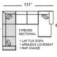 Atlas 3 Pc Sectional - Living Large White