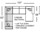 Atlas 3 Pc Sectional - Living Large White