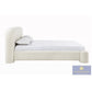 Avera Cream Burlap Platform Bed