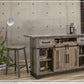 Loft Brown Bar Set by IFD Rustic Barn Doors