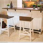 Juego de bar Pueblo White envejecido - 100% madera maciza