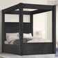 B03 Black Canopy Bed by Best Master