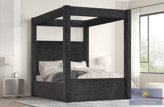 B03 Black Canopy Bed by Best Master