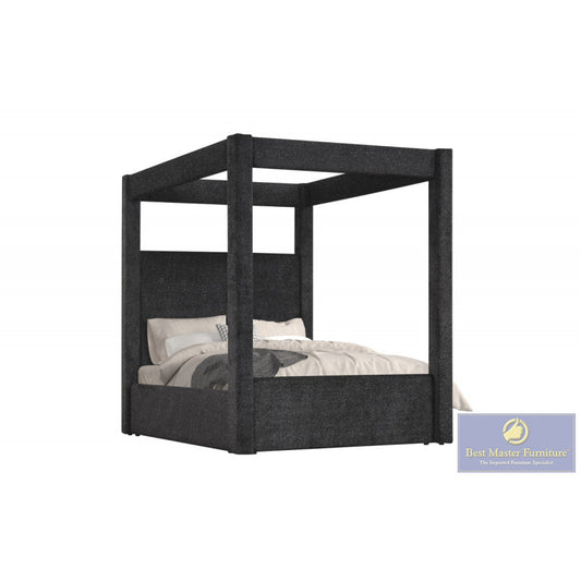 B03 Black Canopy Bed by Best Master