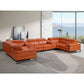 1246 DivanItalia 8 Pc U-Shaped Modular Power Sectional - 7 Colors