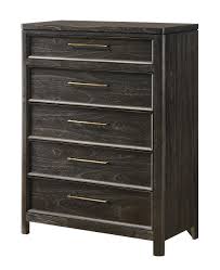 Ethel Dark Brown 5 Drawer Chest