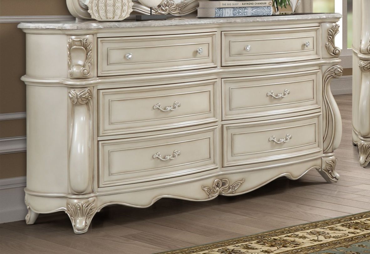 Monique Champagne 4 Pc King Bedroom Set