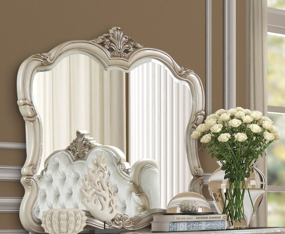 New Classic Furniture Monique Champagne 4pc King Bedroom Set B-DR-MR-CH