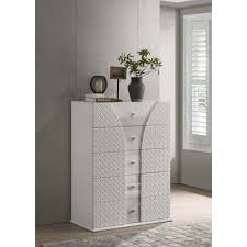 Mcferran B999 White High Gloss Chest