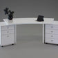 Sharelle Furnishings Bali Curved Desk - White Lacquer