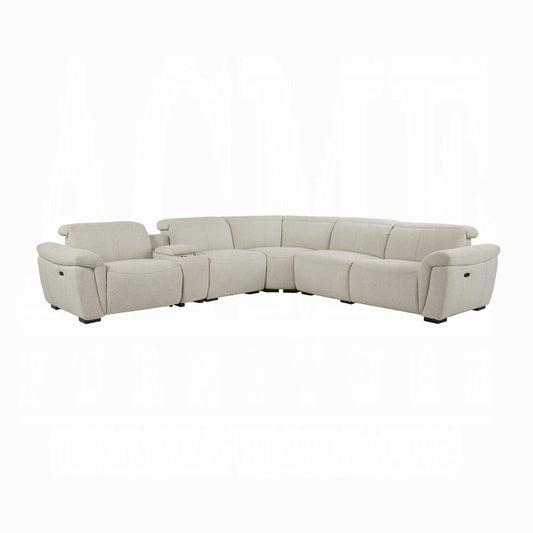 Dayana Beige Boucle Power Sectional LV02680