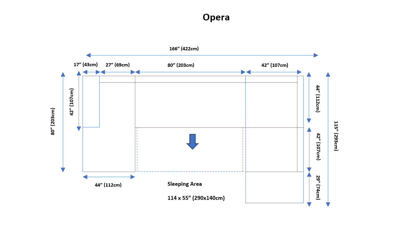 Opera Sectional with Bed & Storage by ESF