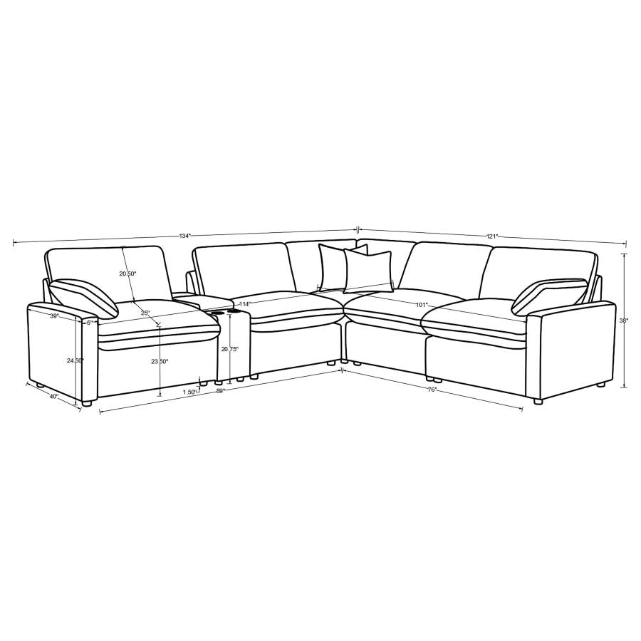 Collins Modular 6 Pc Power Sectional