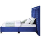 Cama Damazy Queen de terciopelo azul BD00973Q