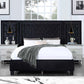 Damazy Velvet Bed by Acme - Black or Blue