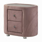Salonia Pink Velvet Nightstand BD01184
