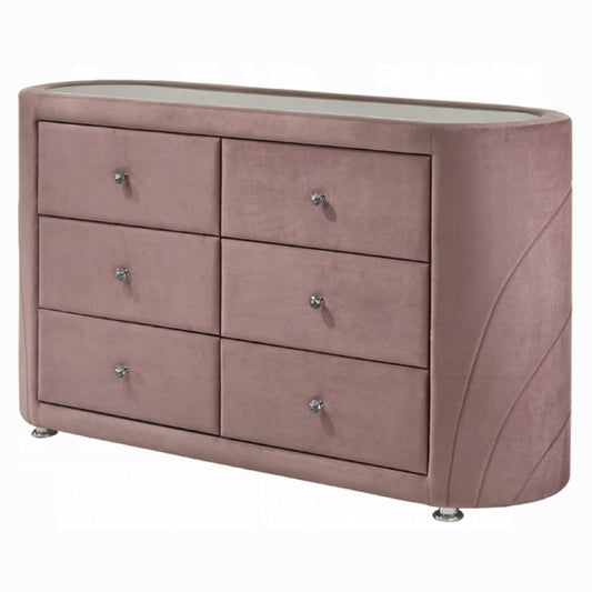 Salonia Pink Velvet Dresser BD01186