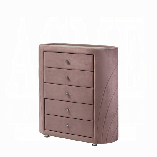 Salonia Pink Velvet Chest BD01187