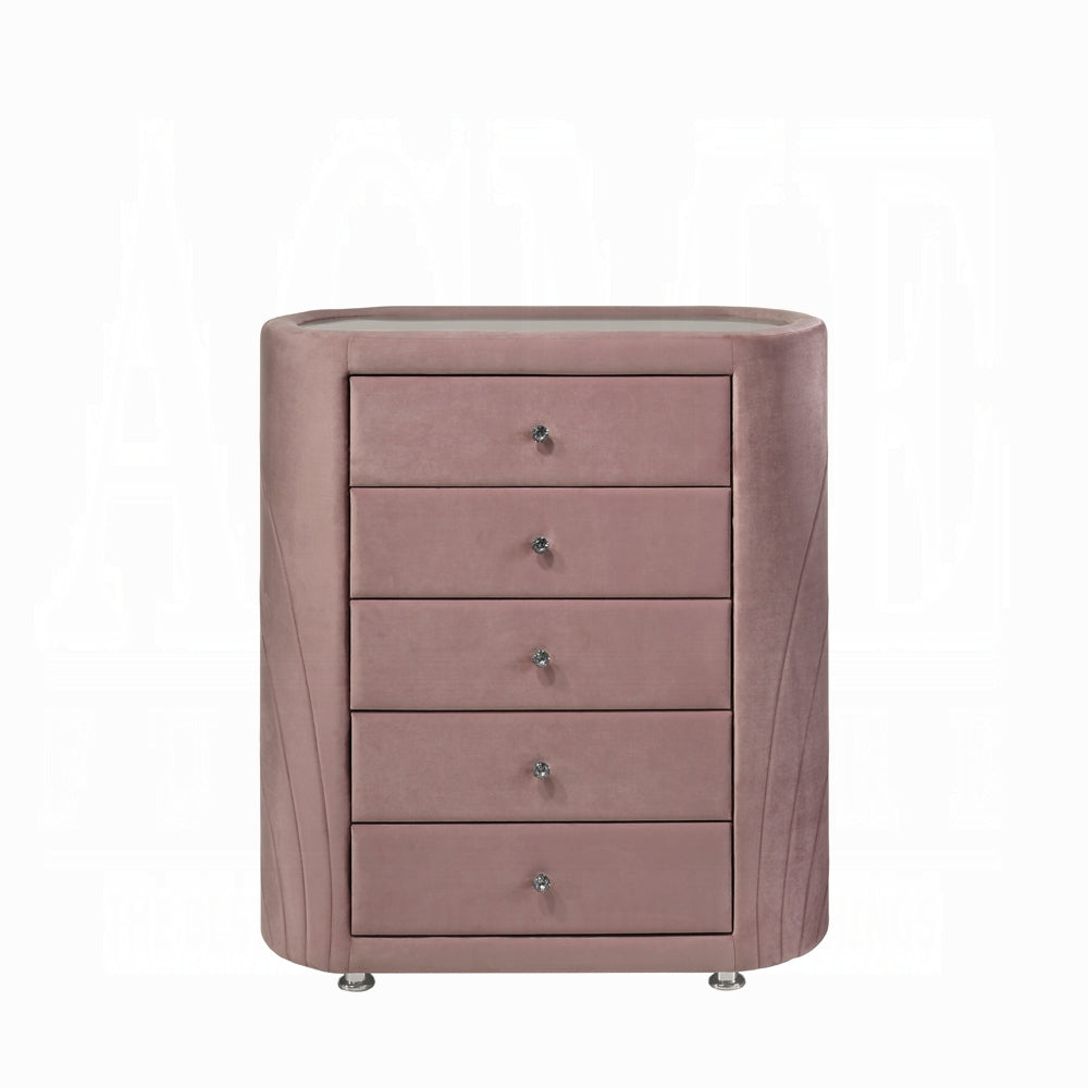 Salonia Pink Velvet Chest BD01187