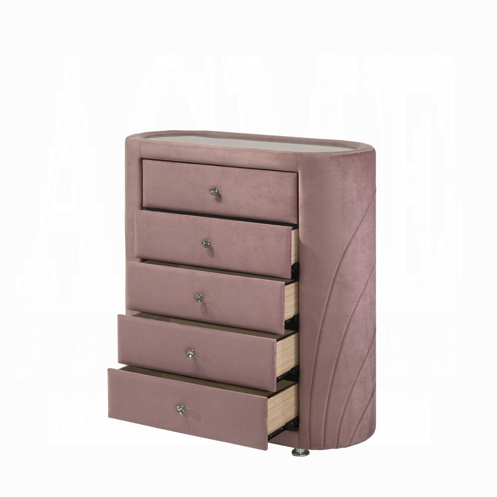 Salonia Pink Velvet Chest BD01187