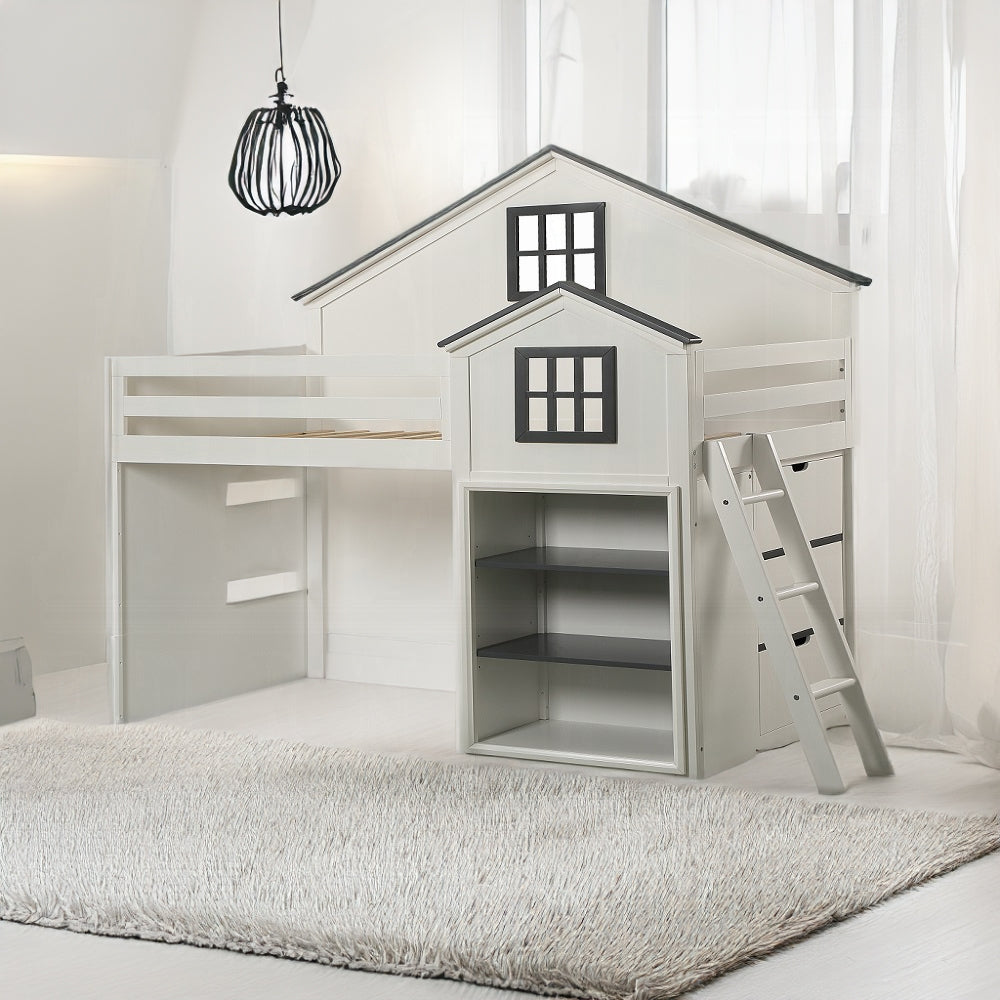Ratana Gray & White Loft Bed BD02052
