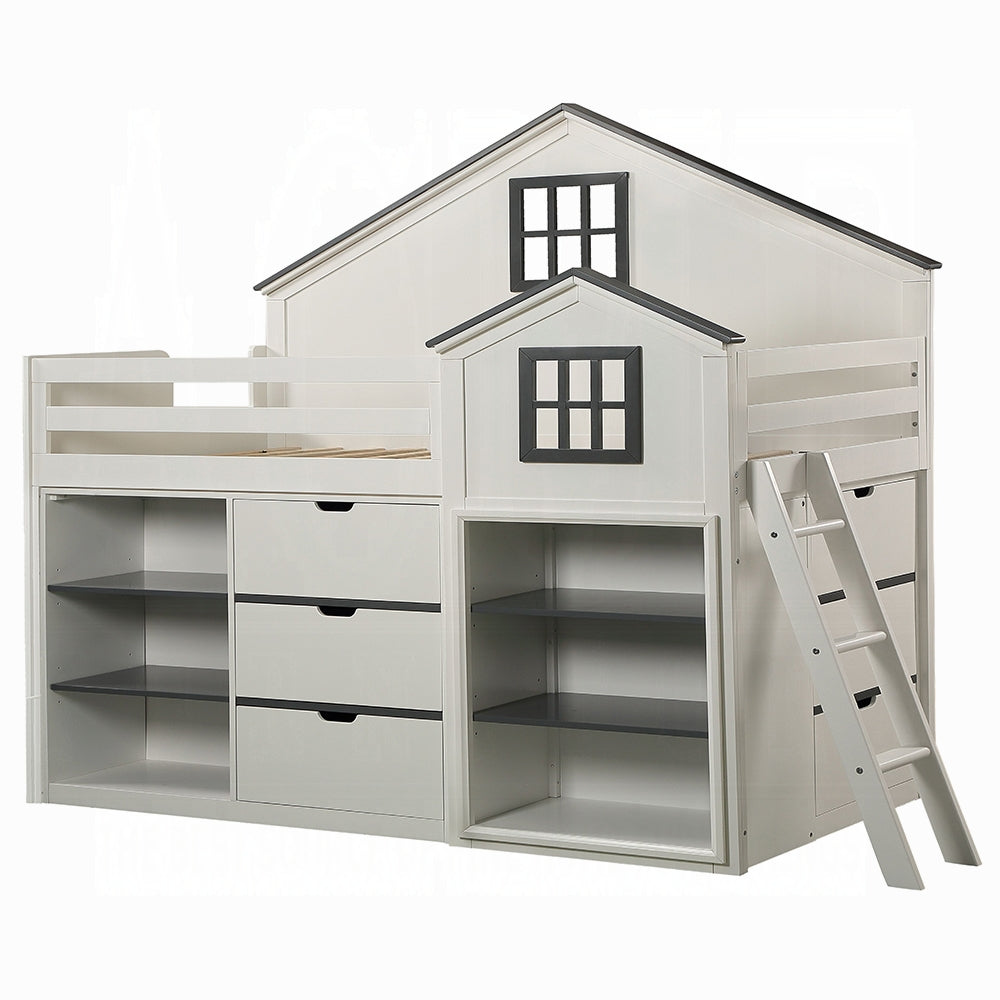 Ratana Gray & White Loft Bed BD02052
