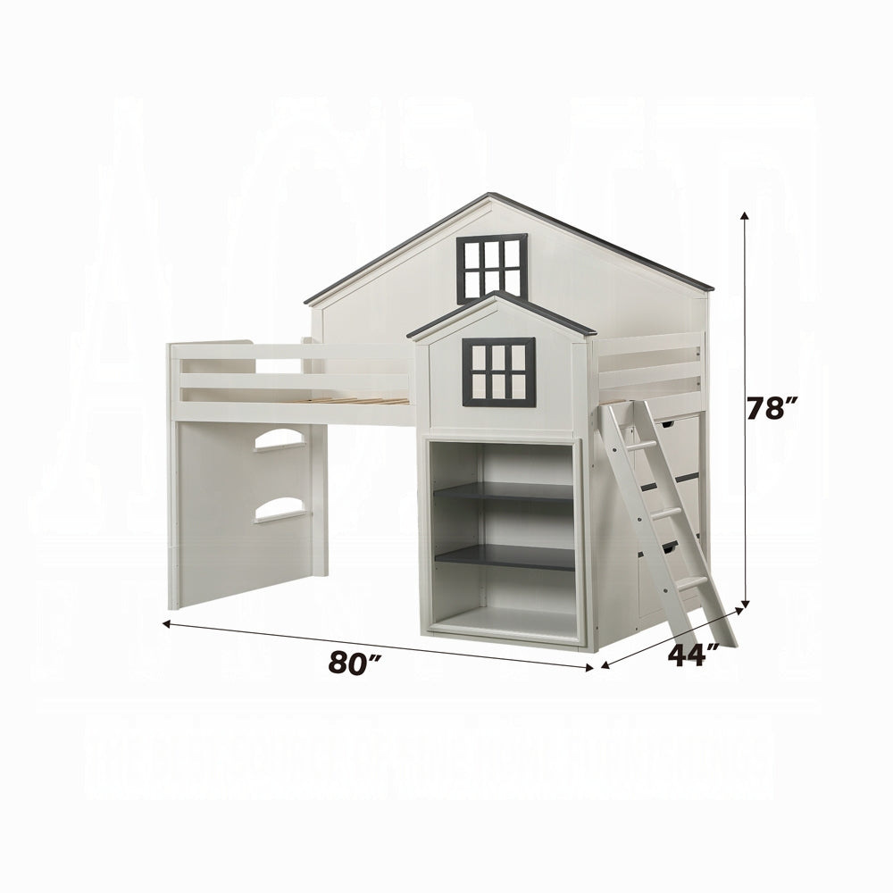 Ratana Gray & White Loft Bed BD02052