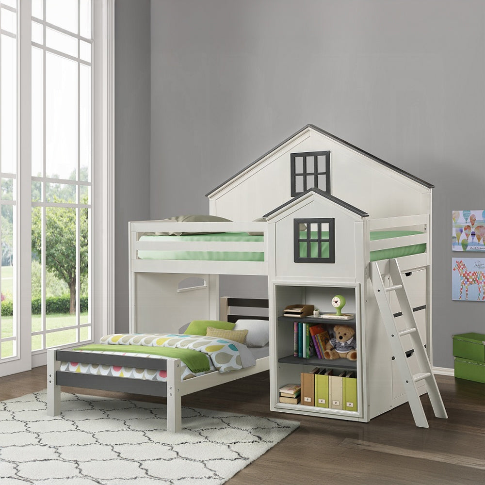 Ratana Gray & White Loft Bed BD02052