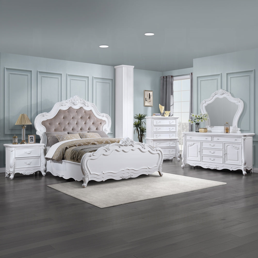 Latisha White King 4 Pc Bedroom Set