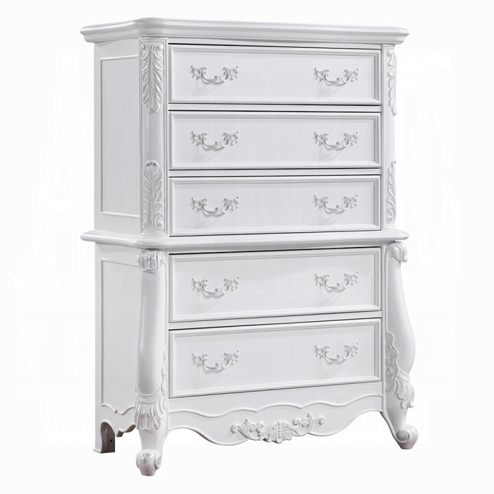 Latisha BD02258 White 5 Drawer Chest